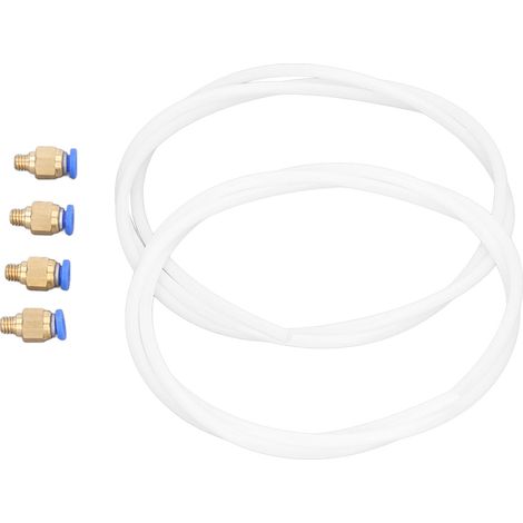 Kit de tubes pneumatiques en PTFE avec raccord droit pneumatique en laiton PC4-M6 pour imprimante 3D