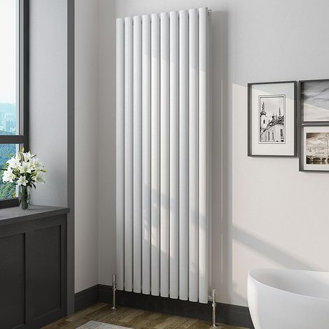 Oval Column Radiator 1600x590mmWhite Vertical Radiator Double Modern Central Heating Radiators (1/5)