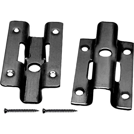 Stainless Steel Decking Clips, 100 Pcs Decking Clips, Invisible Fixing Clips with Screws for Decking Planks T-Clip, Concealed Fixture (Black 7mm) (1/5)