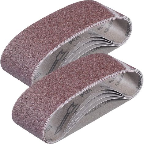 Einhell Mix Grit 10 Piece Sanding Belt Set Wood Working 75x 533mm 40 80 120 Grit (1/3)