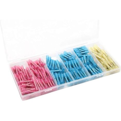 200 cosses BNC thermorétractables à sertir bout à bout, étanches et isolées, en 3 tailles, pour câbles électriques.-4X4 cm (1/2)