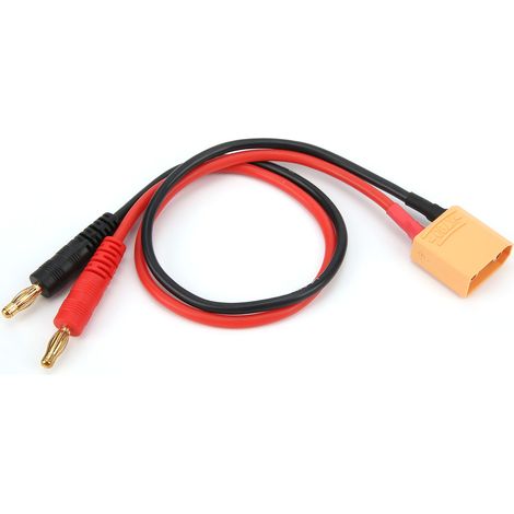 Câble adaptateur XT90 mâle de 30 cm vers fiche banane 4 mm, calibre 14 AWG, pour chargeur de batterie LiPo B6 (1/5)