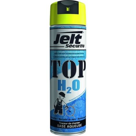 Traceur de chantier écologique TOP H2O - ITW Spraytec - Jaune fluo