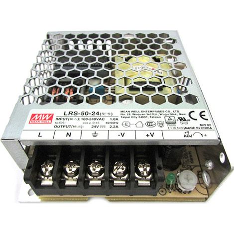 Alimentatore MW MEAN WELL CV Trasformatore 24V 50W 2,2A LRS-50-24 Per Luci Led (1/3)