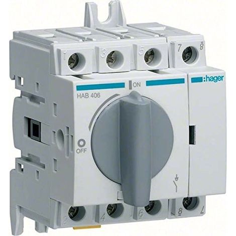Hager Interruttore di carico HAB406 4P 63A grigio