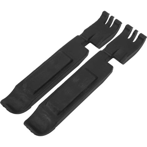 Une paire de poteaux de pneu de vélo, pneus de poteaux de pneu de vélo, outils de remplacement de pneus, outils d'échappement à démontage rapide pour réparer les tuyaux de vélo, noir (1/4)