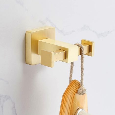 Set aus gebürstetem Kupfer in Goldoptik mit Handtuchstange
