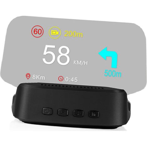 Affichage tête haute pour voiture, outil de diagnostic OBD+GPS avec compteur de vitesse haute définition, élimination des codes défauts OBD, ordinateur de conduite sécurisée, alarme de survitesse pour