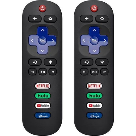 Pack 2 télécommandes TV compatibles TCL Roku/Hisense Roku/Onn Roku/Sharp Roku (1/5)
