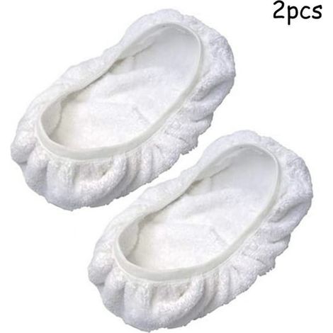 Lot de 2 Recharges de Serpillière en Tissu Éponge et Fibre, Housses Lavables pour Balai Lave-Sol, 15 x 8 Pouces, Sols (1/5)