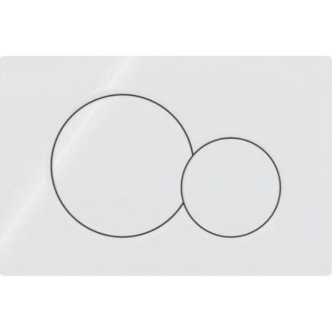 Plaque De Commande - Pour Chasse D Eau Double Débit - Compatible Geberit Sigma01 - 24,6 X 16,4 X 1,3 Cm - Blanc Alpin - 1 Pièce (1/4)