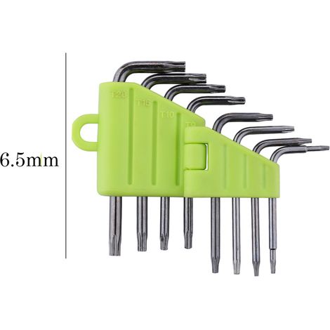 Clé hexagonale, 9610 T5 T20 Jeu de tournevis Torx Clé hexagonale Tournevis Torx de type T (1/4)