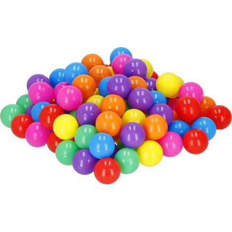 PALLINE PALLINE SFERE MIX COLORATE PER PISCINA ASCIUTTA, BOX, TENDA 200pezzi (1/5)