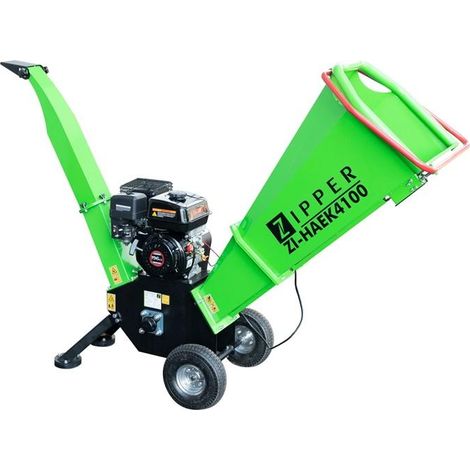 Zipper – Broyeur de végétaux thermique 196cc – Diamètre de coupe Ø100mm – Puissance 4,1kW – Moteur 4 temps – Châssis avec roues