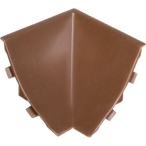 HOLZBRINK Jonction d’angle rentrant, connecteur pour profil d’étanchéité pour plan de travail, coin intérieur, Noyer foncé PVC 23x23 mm, 1 pc