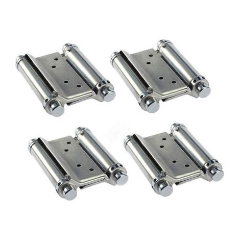 Bisagras para puertas, bisagras ajustables de acero inoxidable de doble acción (4 piezas, 3 pulgadas) (1/4)