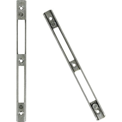 Ferco – Gâche pour crémone EUROPA à entailler bois – Axe 8,5 mm – Jeu en feuillure 4 mm – Longueur 208 mm – G228640001 (1/2)