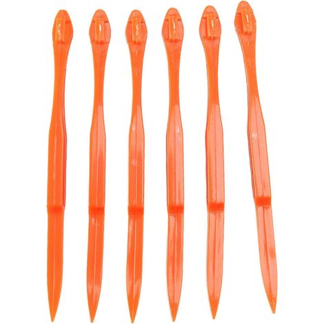 6-teiliges Set praktischer Orangenschäler in leuchtendem Orange – Küchenhelfer