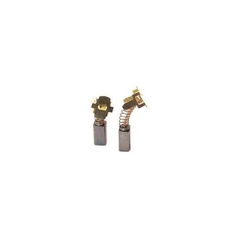 Juego de 2 carbones adaptables para Hitachi. Dimensiones: 5 x 6 x 11 mm.
