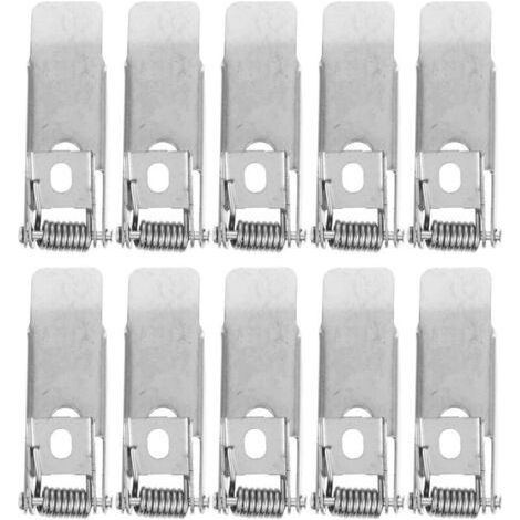 10 pinces à ressort pour spots encastrés, pinces de montage universelles pour plafonniers et panneaux lumineux, ressorts de montage à haute élasticité, installation facile.