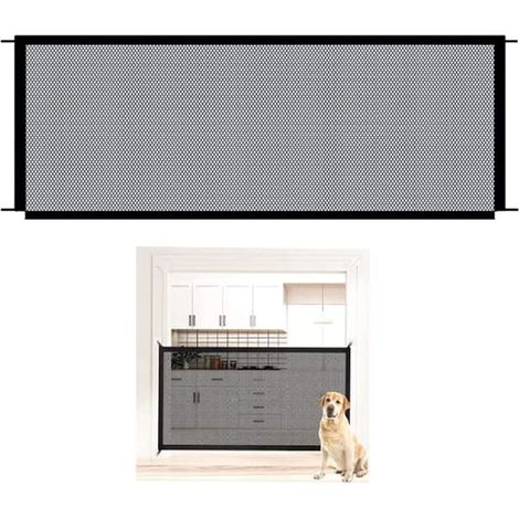 RECINTO CANE RETE CANCELLETTO CASA PROTEZIONE REGOLABILE ANIMALE 110x72cm (1/5)