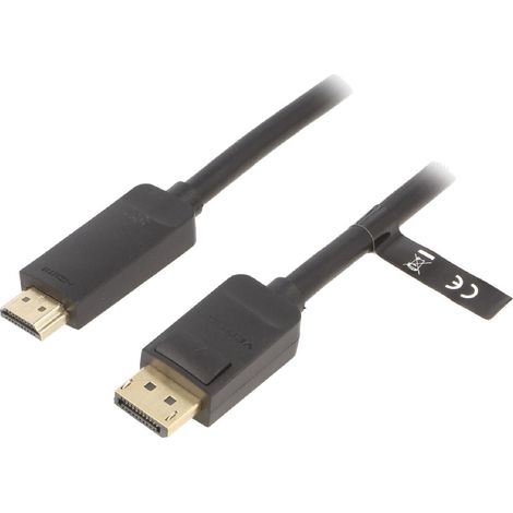 Cable DisplayPort male HDMI male 1.5m noir