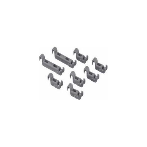 Clips pour ratelier panier inférieur (8pcs) pour Lave-vaisselle 00611472 BALAY, BLAUPUNKT, BOSCH, GAGGENAU, GORENJE, KUEPPERSBUSCH, NEF