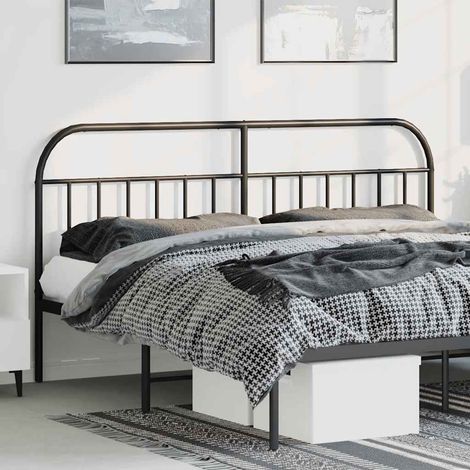 Tête de lit de remplacement en métal noir 193 cm avec pieds stables, 6.3kg - PANGIVO (1/5)