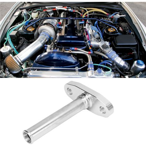 Schlauch mit 10 mm Innendurchmesser und gerillter Verlängerung, Adapter-Kit für den Rücklaufflansch des Turbinenölablaufs aus Aluminium (1/5)