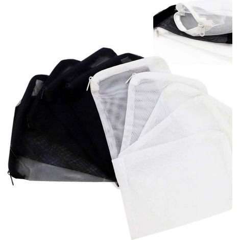 Sac à Filtre Aquarium - Polyester - 15 x 20 cm - Trou de Maille 1 mm - Pour Charbon Actif Céramique Billes Bio - Lot de 10 (1/5)