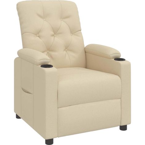 Maison Exclusive - Relaxsessel Creme Stoff (1/5)