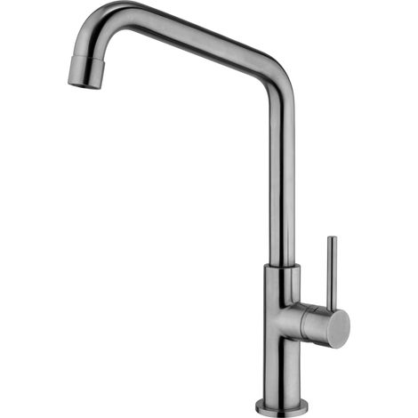 Miscelatore in acciaio inox 304 da cucina monocomando in acciaio inox con bocca alta e girevole Cromato Paini Small IXA1572S Chromé (1/3)