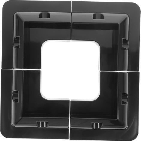 Support de panneau solaire pour camping-cars et bateaux, sans perçage, support extérieur avec conception optimisée pour la ventilation, kit noir, convient aux camping-cars et aux toits plats. (1/5)