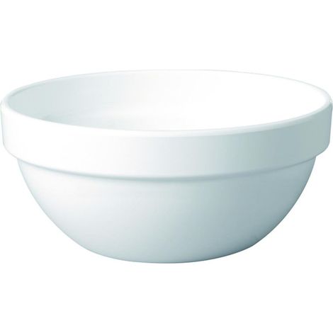 saladier Ø 23 cm, H : 10,5 cm, mélamine, blanc, 2,5 litres