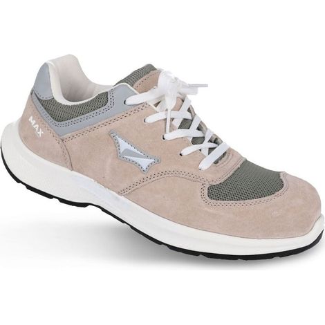WORKFIT Sicherheitsschuh „Max“ (S3S SR-Schutz) mit verstärkter Zehenkappe – Größe 42, beige