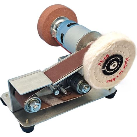 100-240v Mini Ponceuse à Bande électrique Multifonctionnelle, Affûteuse De Polissage Bricolage Meule Affûteuse De Couteau à Angle Fixe (1/5)