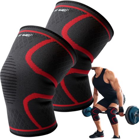 Rodilleras de compresión, vendaje de compresión, estabiliza bien la rodilla 2X FIT4MED (1/5)