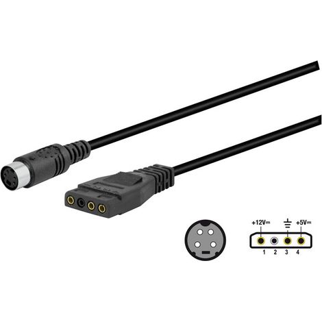 Câble femelle Minidin 4 broches-molex 3 broches Wir043 Wir043