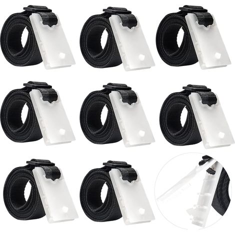 Lot de 8 sangles de fixation, accessoires pour enrouleurs de parasol, jeu de roues pour parasol, sangles de tension pour couverture de piscine, pour bâche de piscine (1/4)