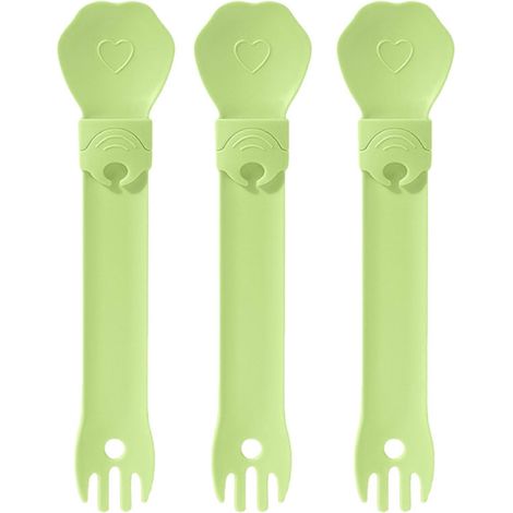 Distributeur de nourriture humide pour chats, bâtonnet presseur, cuillère doseuse, distributeur de friandises pour animaux, lot de 3, vert (1/4)