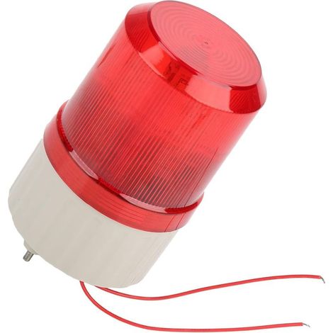 Alarme sonore et lumineuse LED rouge 220 V, voyants d'avertissement stroboscopiques LED d'urgence2W Système d'alarme acousto-optique lumière rotative (1/5)