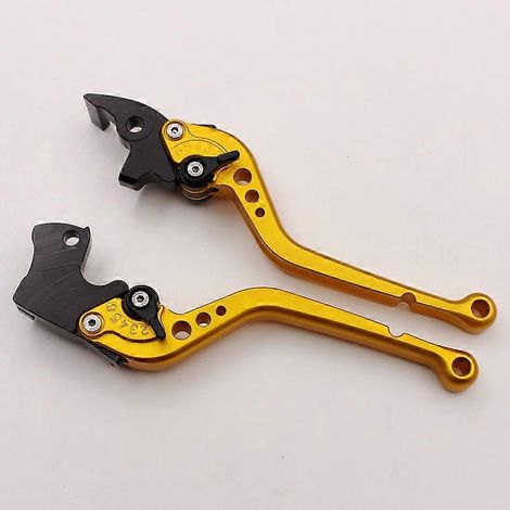 Convient aux motos KTM200 Duke RC200 KTM250, leviers de frein modifiés Steel Cannon (longhandled dorés) (1/5)