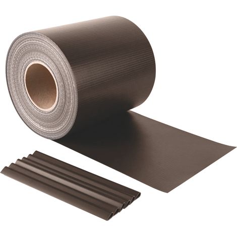 Confine STRISCIA FRANGIVISTA IN PVC + 20 CLIP (450 gr/m) cm. 19x35 mt col. Testa di moro
