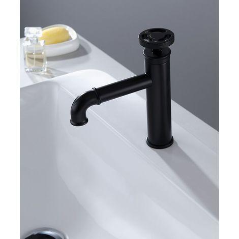 Miscelatore lavabo stile industriale - Nero