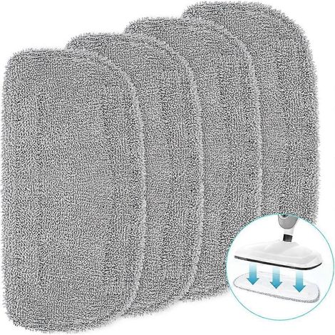 Lot de 4 lingettes pour balai vapeur en microfibre lavable, compatibles avec les modèles GorFanty GF-6610B/GF-6610, Neugo NE033/NE033M et Mxnsewr. (1/5)