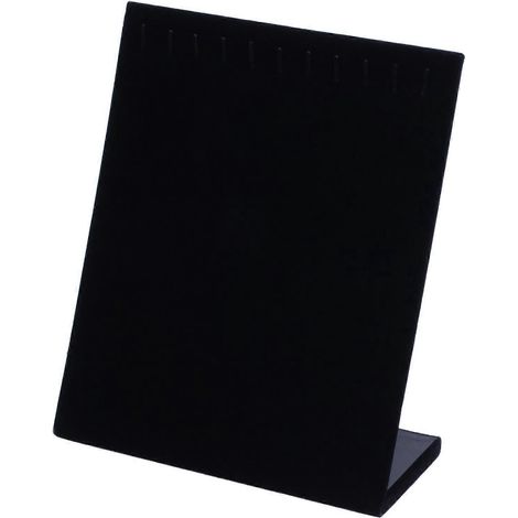 11 Hooks Velvet Jewelry Rack Organizer Holder Display, Black-- (1/5)