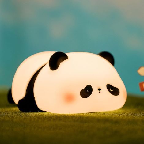 LED Veilleuse Enfant Bébé,3 Luminosité,Rechargeable,Fonction Minuterie, mignon Veilleuse Filles, Lampe panda en silicone tactile, aimable Deco pour Chambre d'enfant,Cadeau Garçon fille panda (1/5)