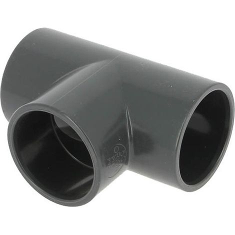 té pvc pression - femelle / femelle - 90 degrés - diamètre 50 mm - t50f