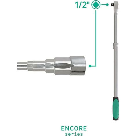 Llave de montaje escalonada universal – Accionamiento cuadrado de 1/2" – 5 tamaños para válvulas y accesorios – Acero cromo-vanadio Q-30-Crezuo