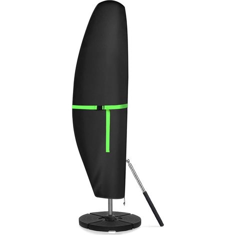 Housse de Protection pour Parasol avec Tige et Parasol déporté 2 à 4 m Grand Parasol Protection Contre Les intempéries, Les UV, Le Vent Outdoor pour Parasol déporté 280 x 30/81/46 cm (1/5)